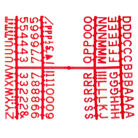½ inch Letter Set - PK6 Red